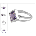 Amethyst Gemstone 925 Solid Silver Ring